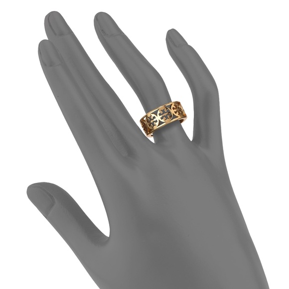 NEW Tory Burch Kinsley Logo Ring, Gold or Silver - Picture 4 of 8
